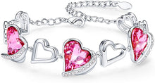 Load image into Gallery viewer, "Heart of an Angel" Bracelet with Crystals from Swarovski