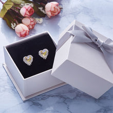 Load image into Gallery viewer, Swarovski Crystal Heart Angel Wings Earrings
