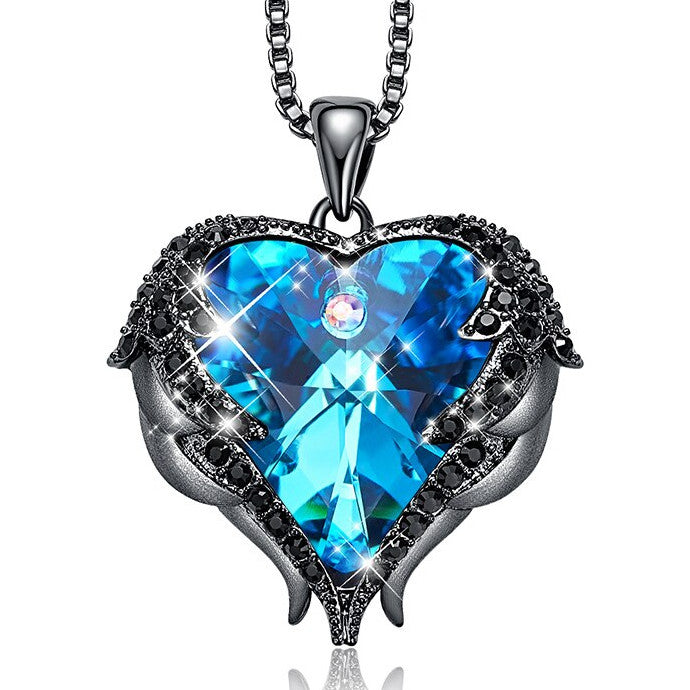 Buy Azora Big Heart Made with Swarovski Crystal Titanic Necklace for Women  at Amazon.in